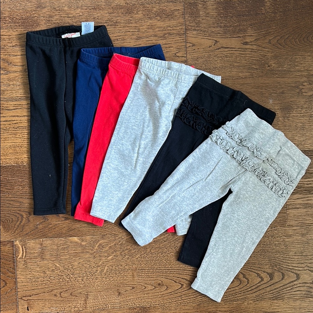 Carter's Black and Red Leggings Comfortable Stretchy Bottoms